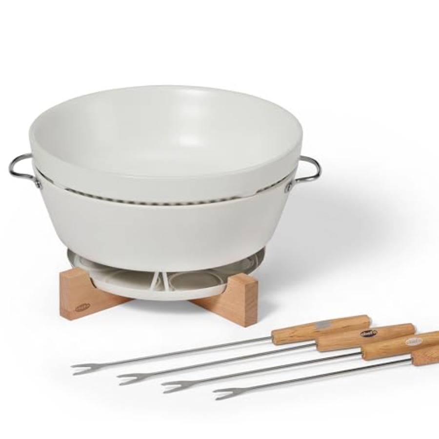 Fondue Pot Ceramic - Chef'n SweetSpot Fondue Set, Adjustable Tea