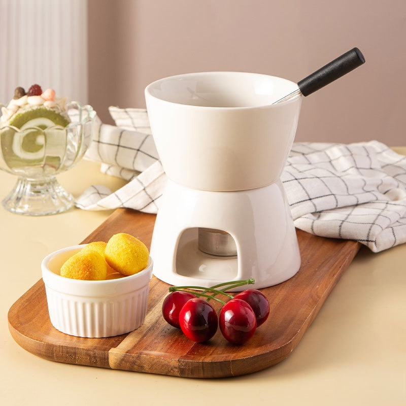 Fondue Pot Ceramic - Nordic Ceramic Chocolate Fondue Set Custom