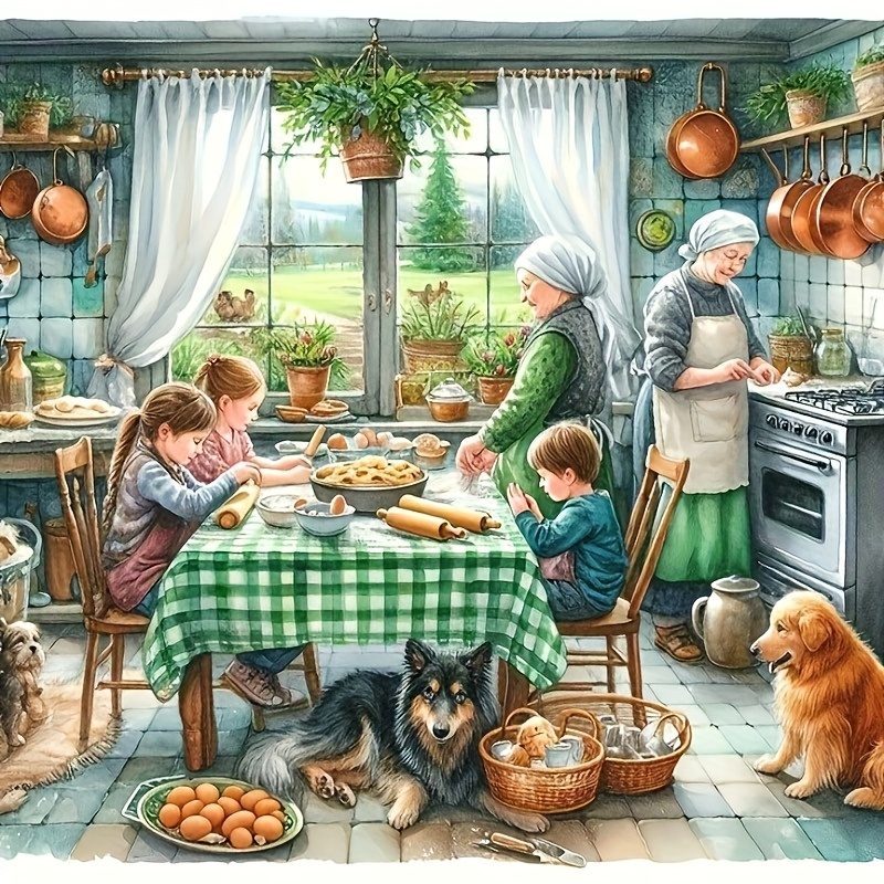 Home Cooking Help - Helping Grandmother Cook 500PCS/1024 PCS Jigsaw