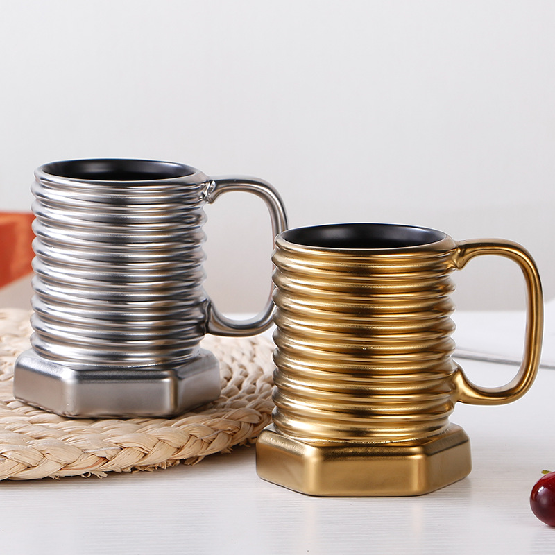Home Cooking Delivery - Novel Ceramic Cup Matte Electroplated Mug