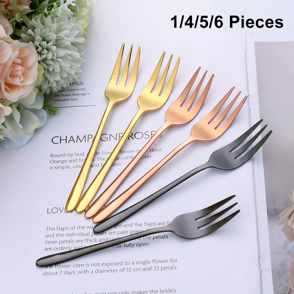 Home Cooking Delivery - 1/4/5/6Pcs Tea Forks Fruit Fork Stainless