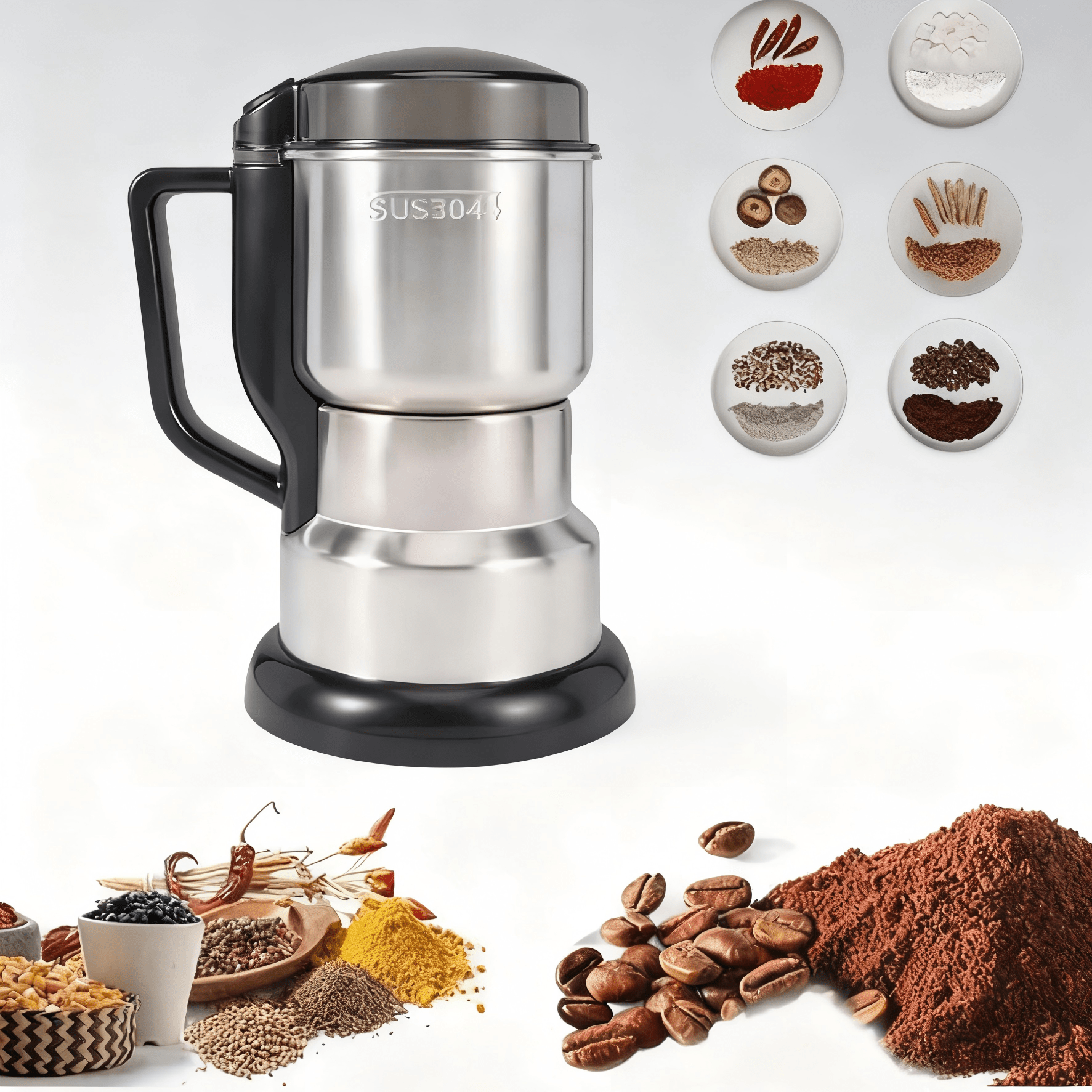 Home Cooking Delivery - Manual Stainless Steel Grain Grinder -