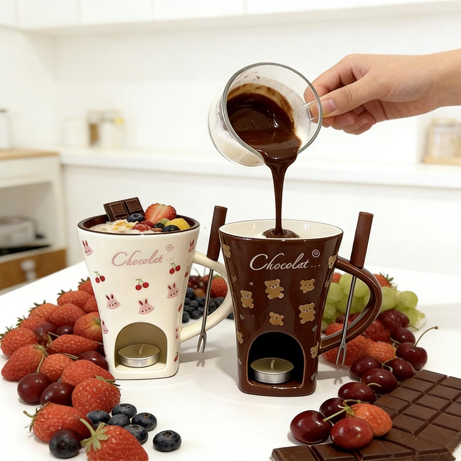 Chocolate Melting Cup 130ml Pe - Fondue Pot Ceramic avaliação e preço