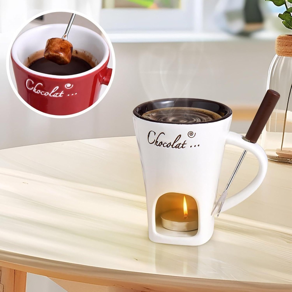 Ceramic Chocolate Melting Fond - Fondue Pot Ceramic avaliação e preço