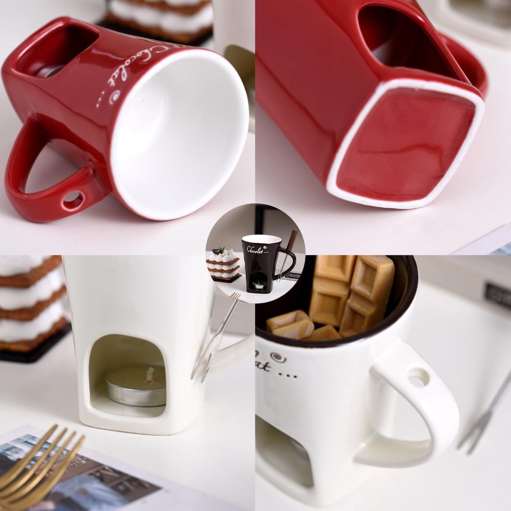 Ceramic Chocolate Melting Fond - Fondue Pot Ceramic avaliação e preço