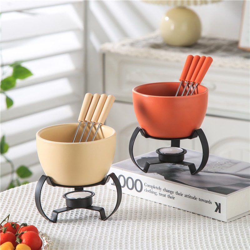 Eco-Friendly Ceramic Bowl with - Fondue Pot Ceramic avaliação e preço