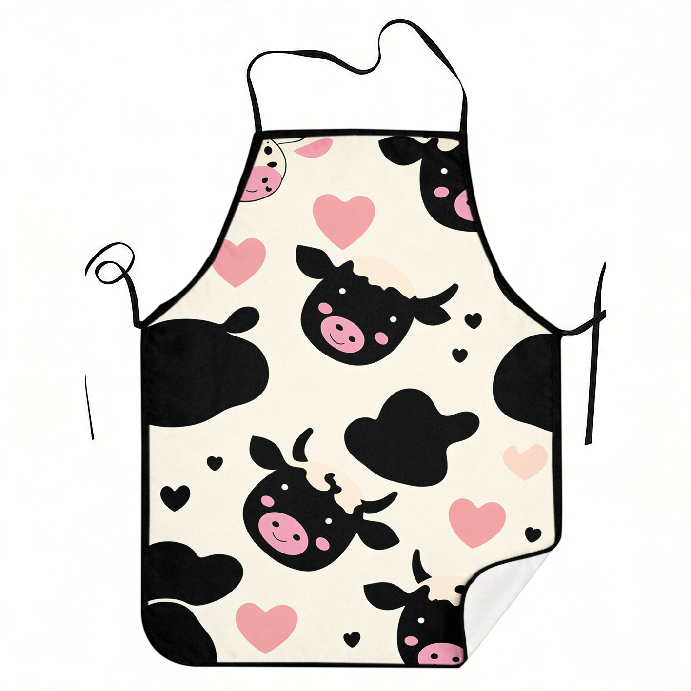 Cow Print MOM Letter Apron, St - Mom'S Home Cooking avaliação e preço