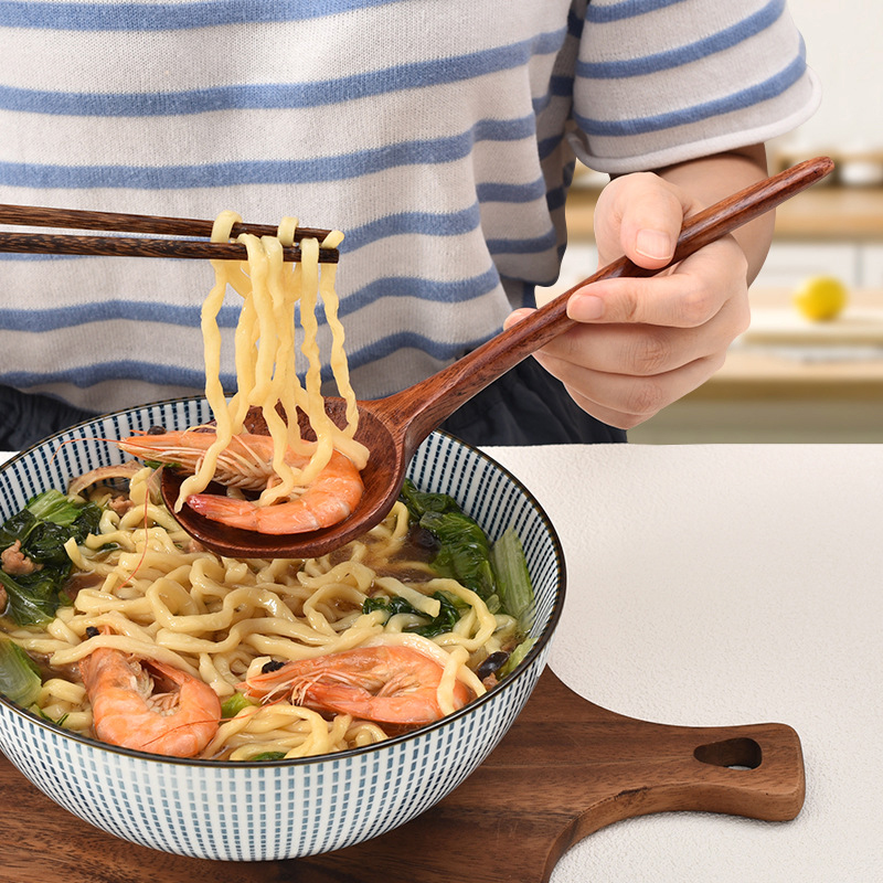 Long Handle Ramen Wooden Spoon - Home Cooking Delivery avaliação e preço