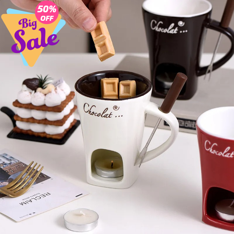 130ml Chocolate Fondue Mug Mel - Fondue Pot Ceramic avaliação e preço