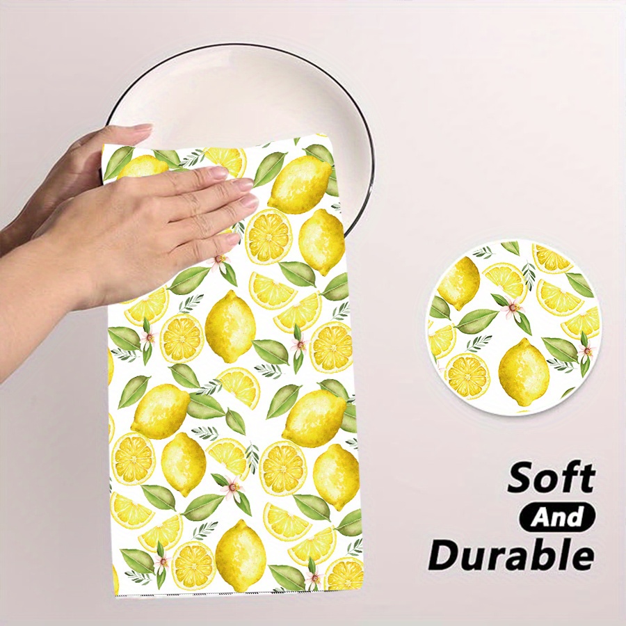 2Pcs, Lemon Wreath Kitchen Tow - Home Cooking Is The Best avaliação e preço