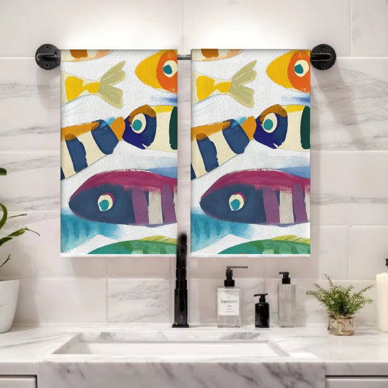 2Pcs, Watercolor Striped Fish  - Home Cooking Is The Best avaliação e preço