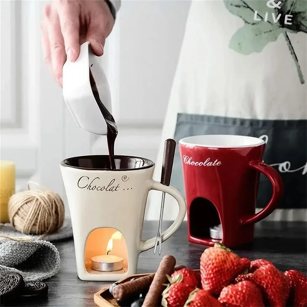 New Small Fondue Mug Set Perso - Fondue Pot Ceramic avaliação e preço