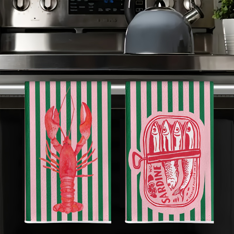 2Pcs, American Retro Striped S - Home Cooking Is The Best avaliação e preço
