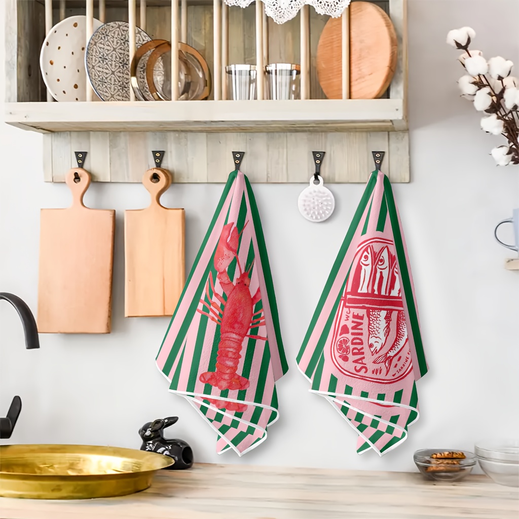 2Pcs, American Retro Striped S - Home Cooking Is The Best avaliação e preço