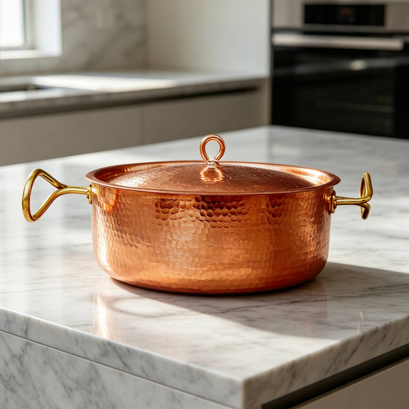 Copper Pot with Lid Flat-Botto - Home Cooking Services avaliação e preço