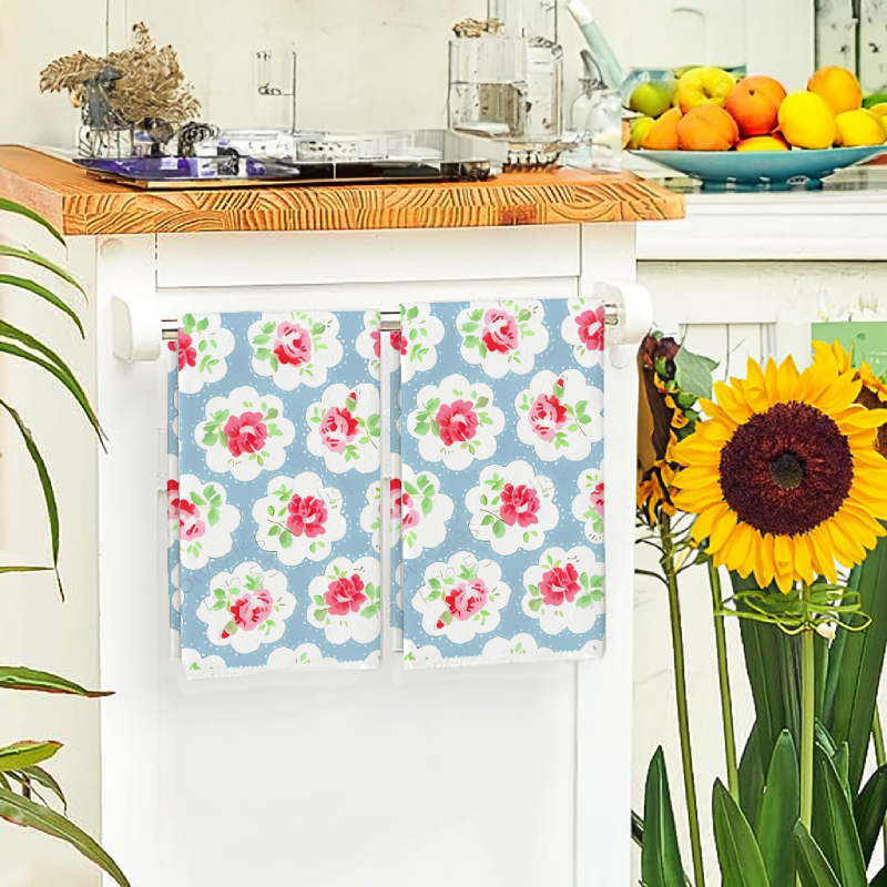 2Pcs, Blue Background with Pin - Home Cooking Is The Best avaliação e preço