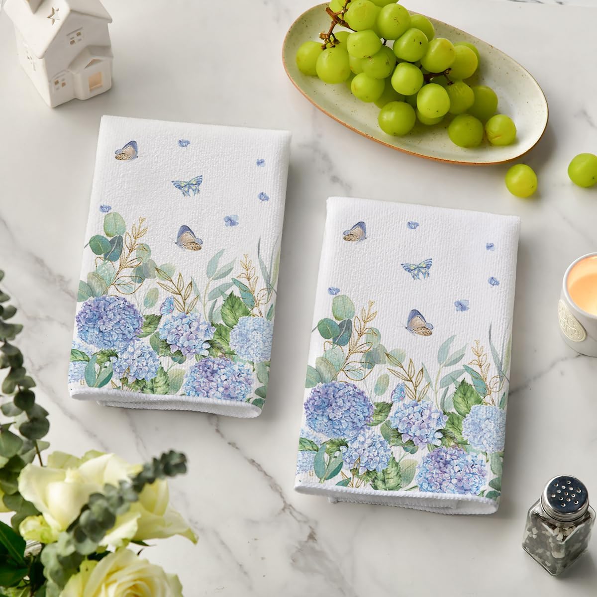 2Pcs, Butterfly Hydrangea Kitc - Home Cooking Is The Best avaliação e preço