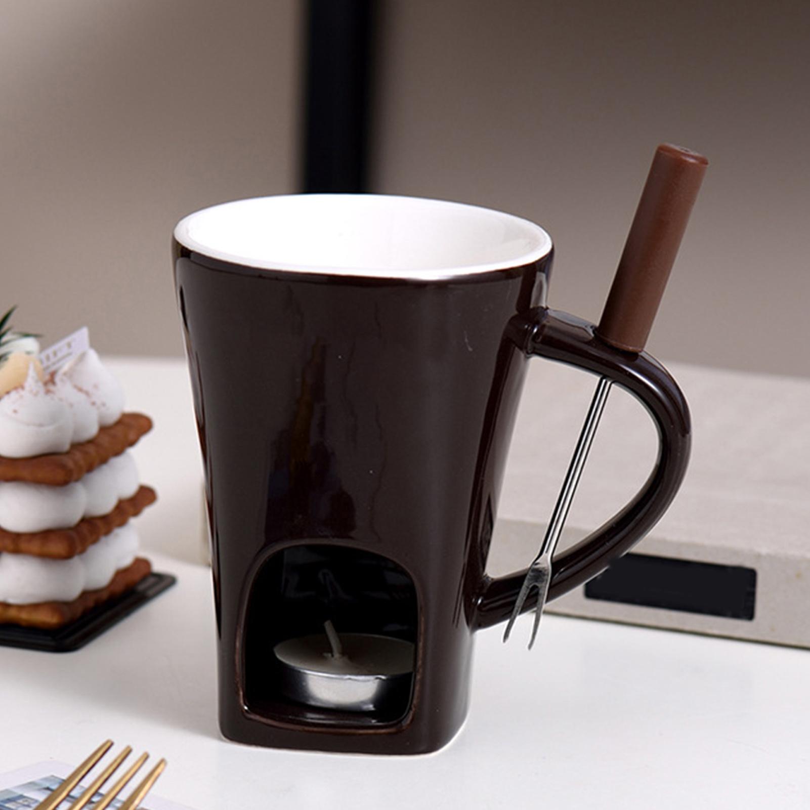 Mini Chocolate Fondue Mug Set  - Fondue Pot Ceramic avaliação e preço
