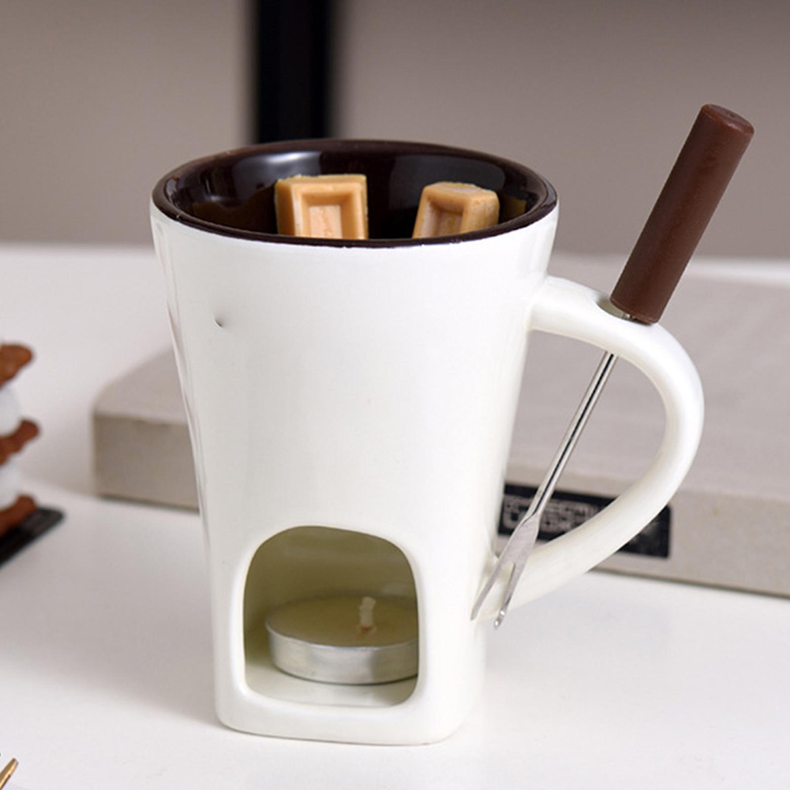 Mini Chocolate Fondue Mug Set  - Fondue Pot Ceramic avaliação e preço