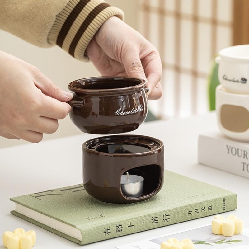 E8BD Ceramic Chocolate Melting - Fondue Pot Ceramic avaliação e preço