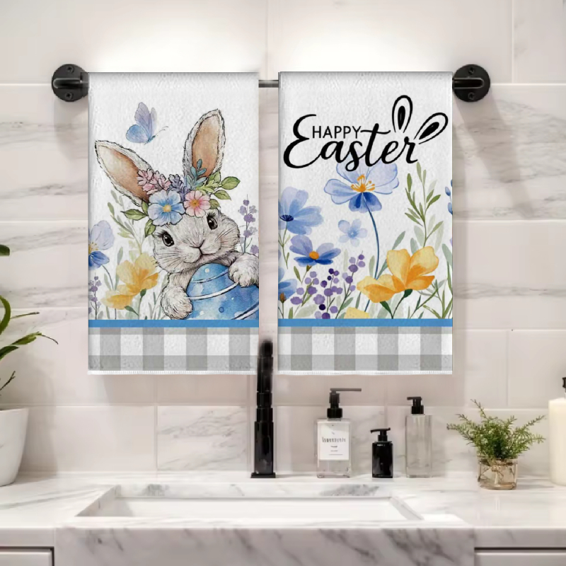 2Pcs, Easter Gray Checkered Ra - Home Cooking Is The Best avaliação e preço