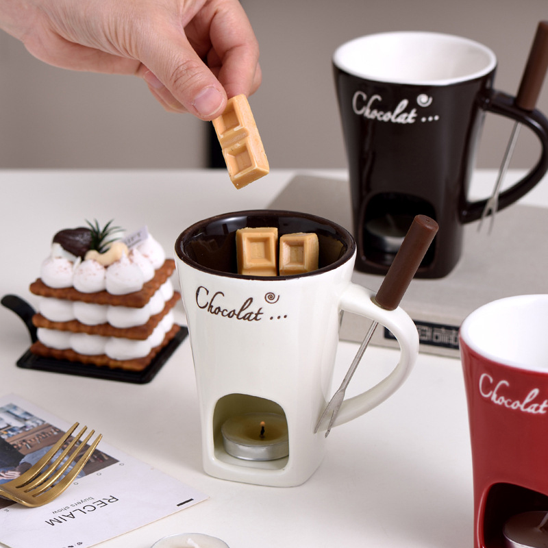 Fondue Mug Cheese Butter Melt  - Fondue Pot Ceramic avaliação e preço