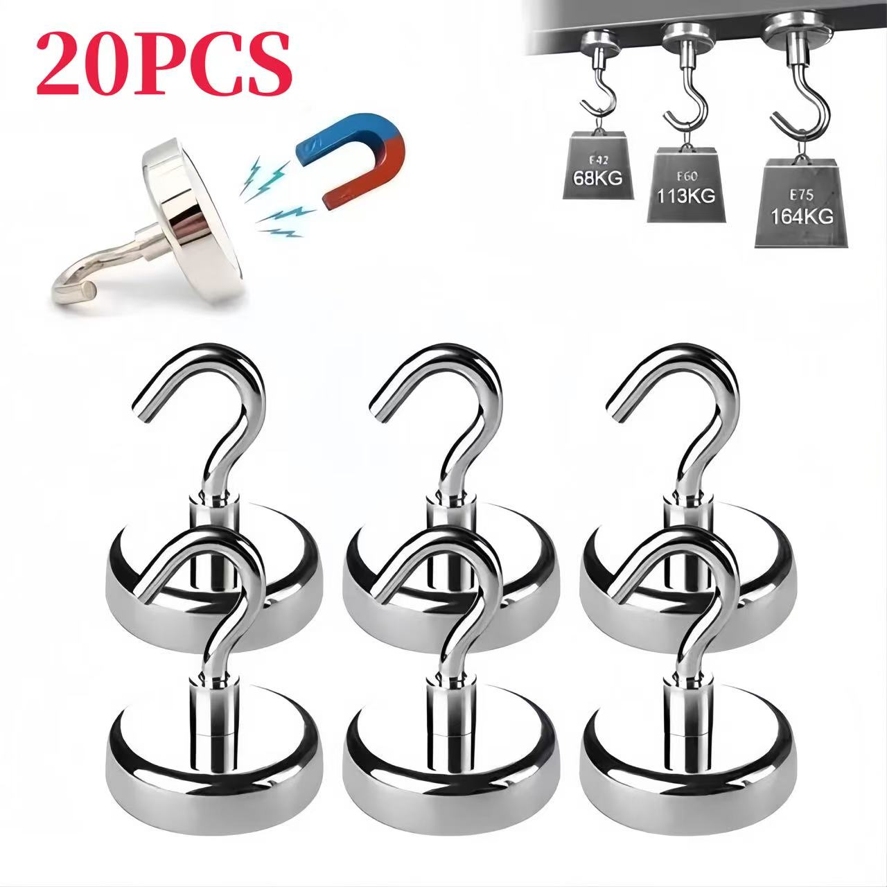 1-10-20PCS Strong Magnet Hooks - Home Cooking Delivery avaliação e preço