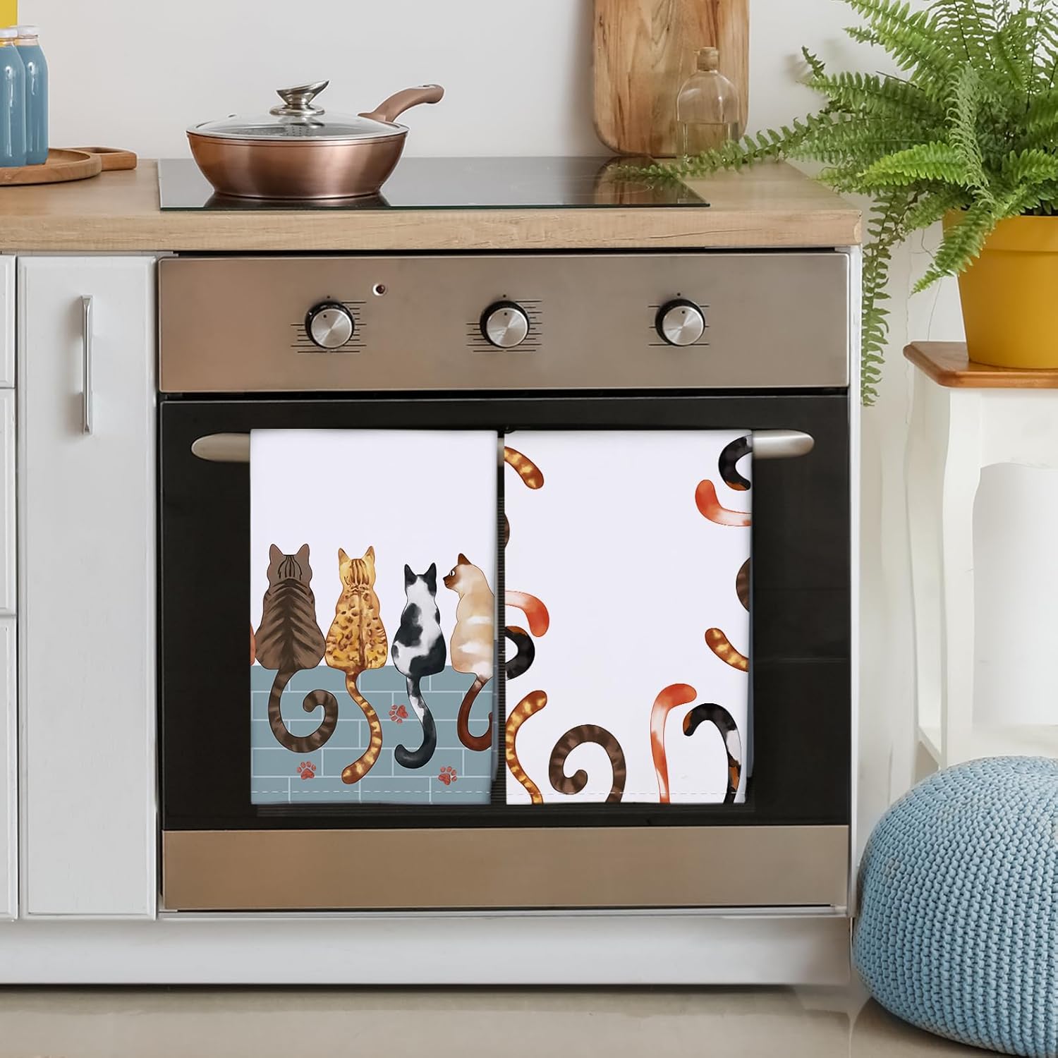 4Pcs, Cat Paw Print Tail Kitch - Home Cooking Is The Best avaliação e preço
